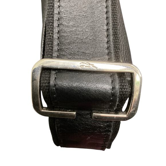 Vintage Longchamp Bag Unisex One Size Pebbled Leather Messenger Bag Black - Picture 10 of 10